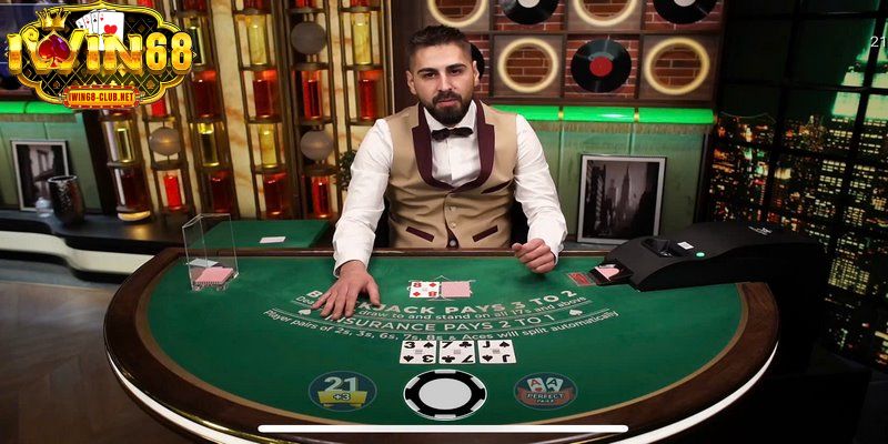 Blackjack trong live casino Ezugi IWIN68 rất hấp dẫn