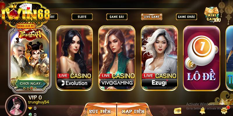 Cá cược casino IWIN68 đẳng cấp